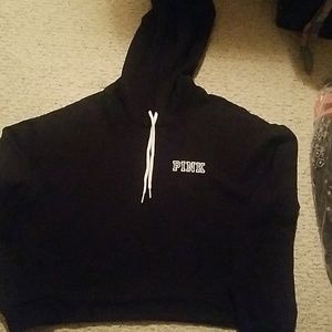 Black crop top sweatshirt